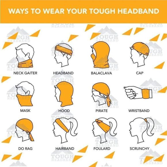 New Tough Outfitters 12-in-1 Cooling Headwear Space Grey - Picture 5 of 14